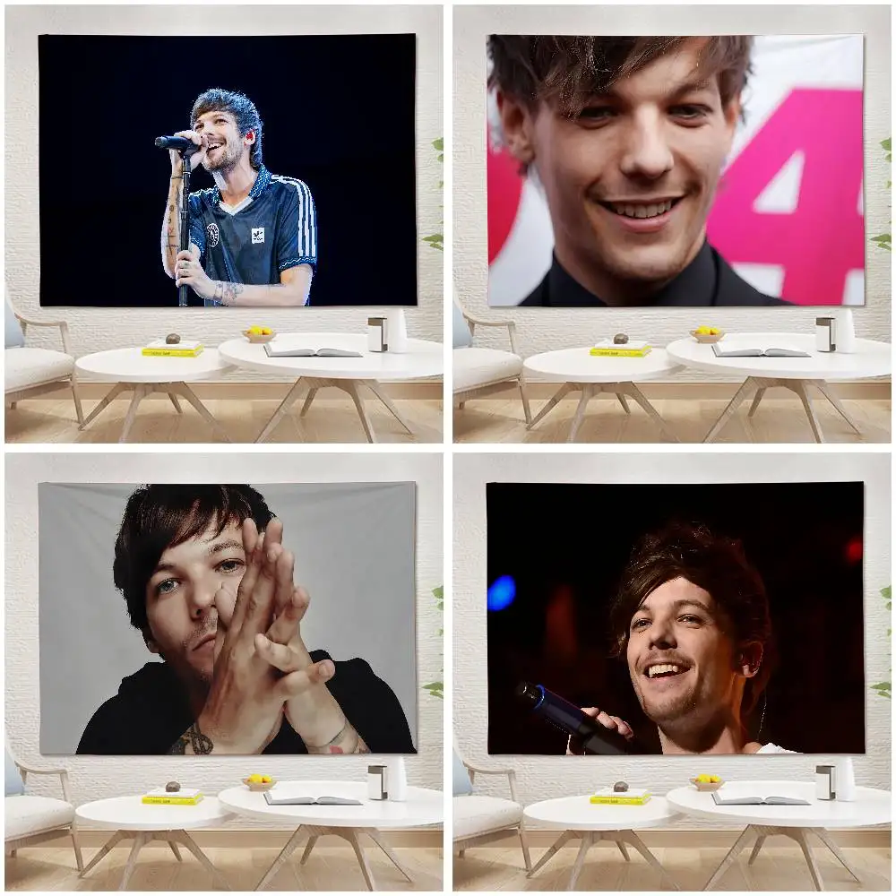 L-Louis Hot Singer T-Tomlinsons Wandteppich Wandbehang Wandteppich Art Deco Decke Vorhang zum Aufhängen zu Hause Schlafzimmer Wohnzimmer