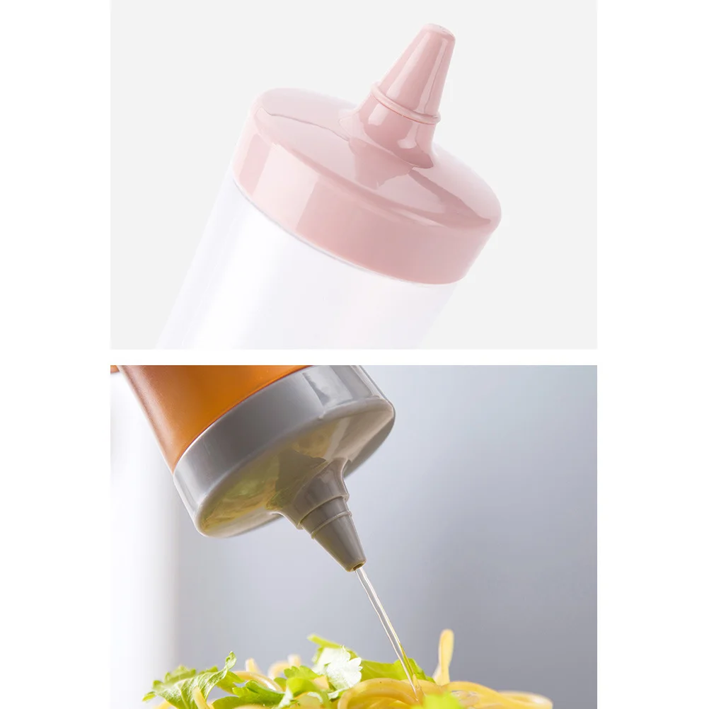 

3pcs Plastic Squeeze Bottle 600Ml For Sauce Ketchup Oil Vinegar Salad Dressing Jam Mustard Condiment Dispenser Kitchen