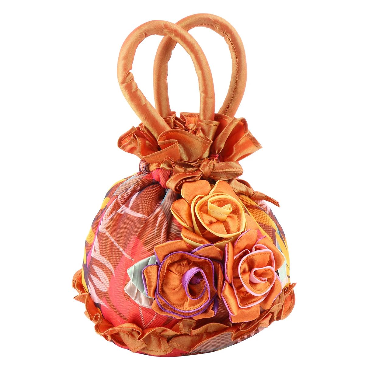 1 borsa da donna in pizzo tessuto di qualità bella forma di fiore portafoglio per telefono piccoli oggetti design unico uso pratico ottimo regalo