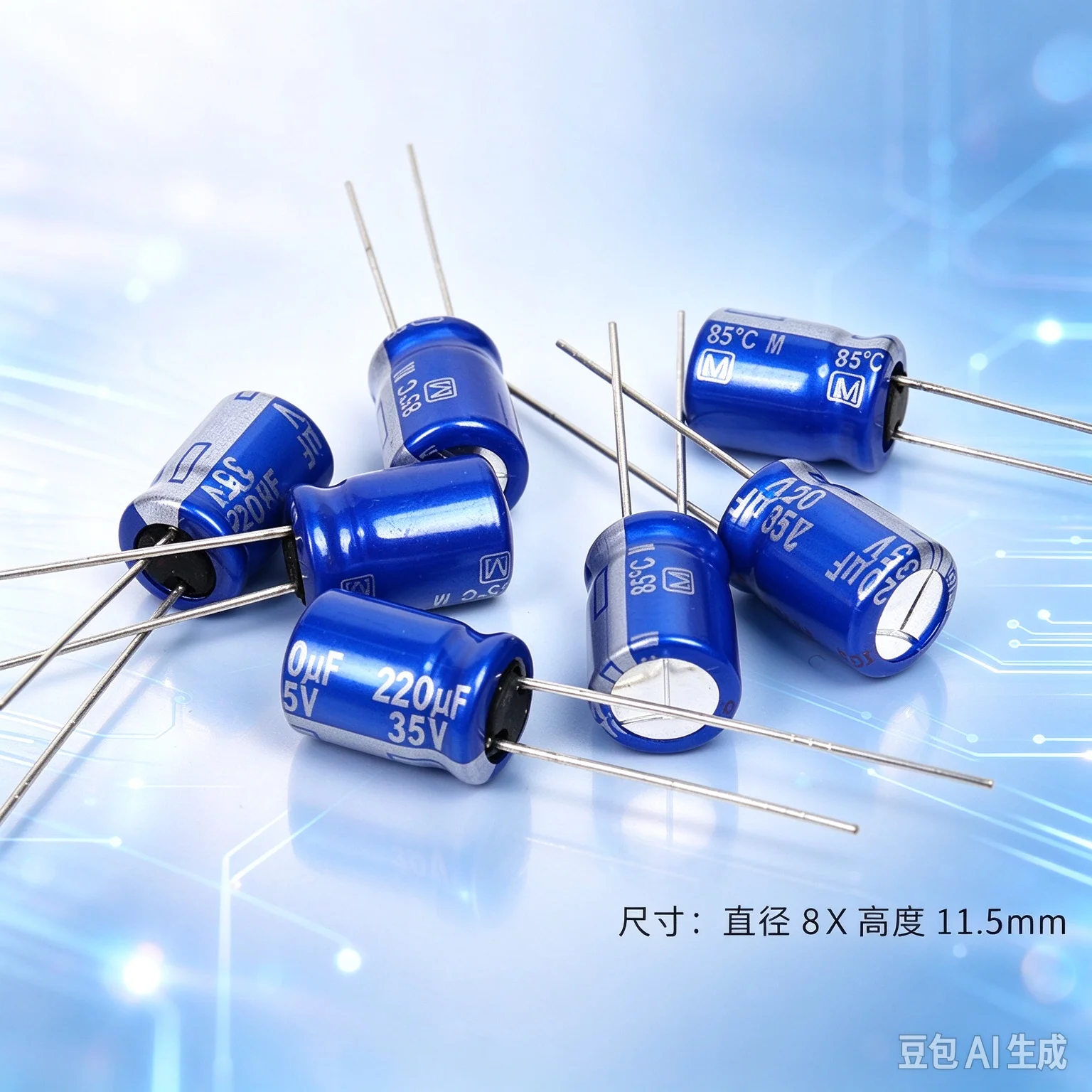 30pcs-premium-220uf-35v-audio-aluminum-electrolytic-capacitor-for-am-series