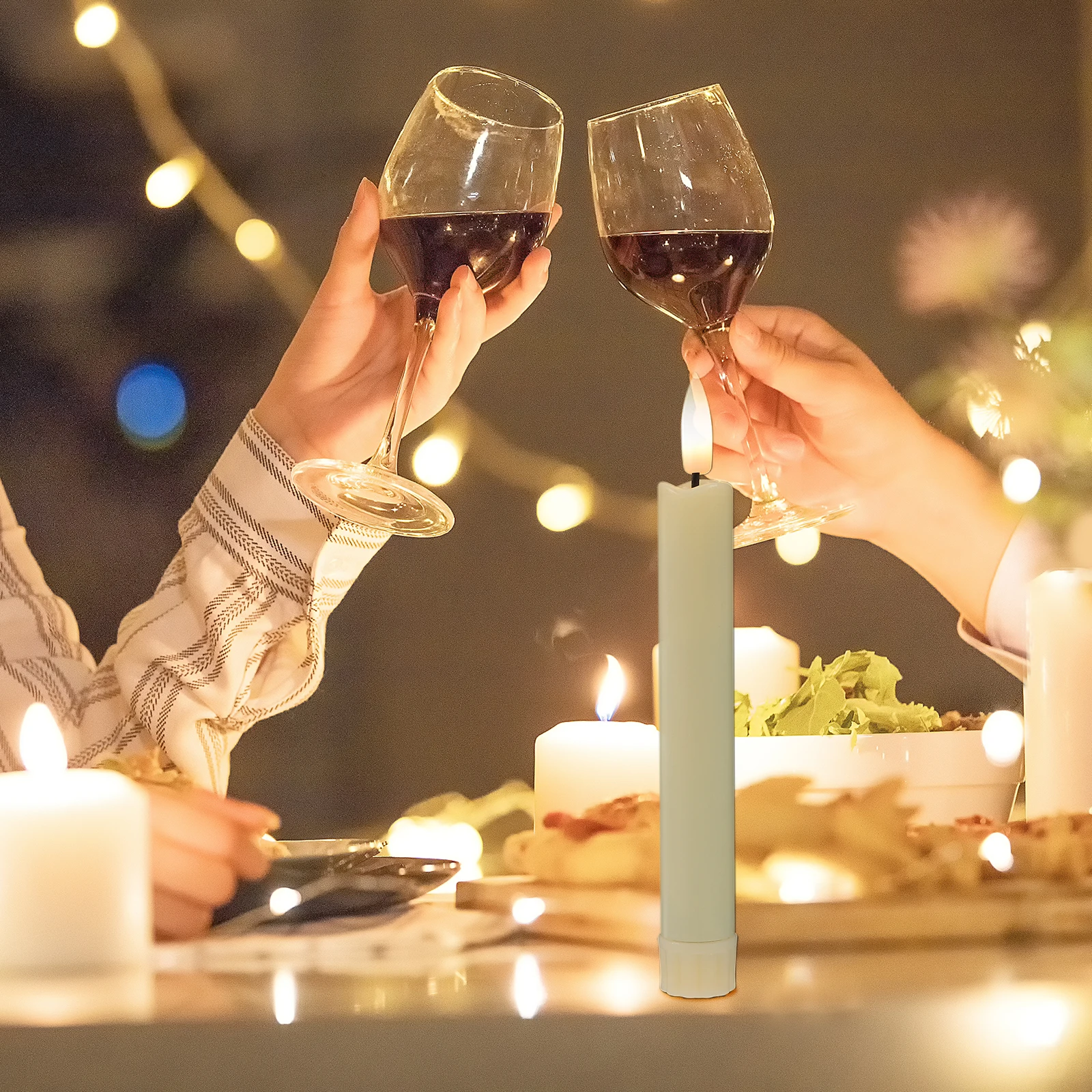 

1Set Operated LED Candles Flameless Lamp for Table Decor Wedding Party Holiday Atmosphere Light Decoration