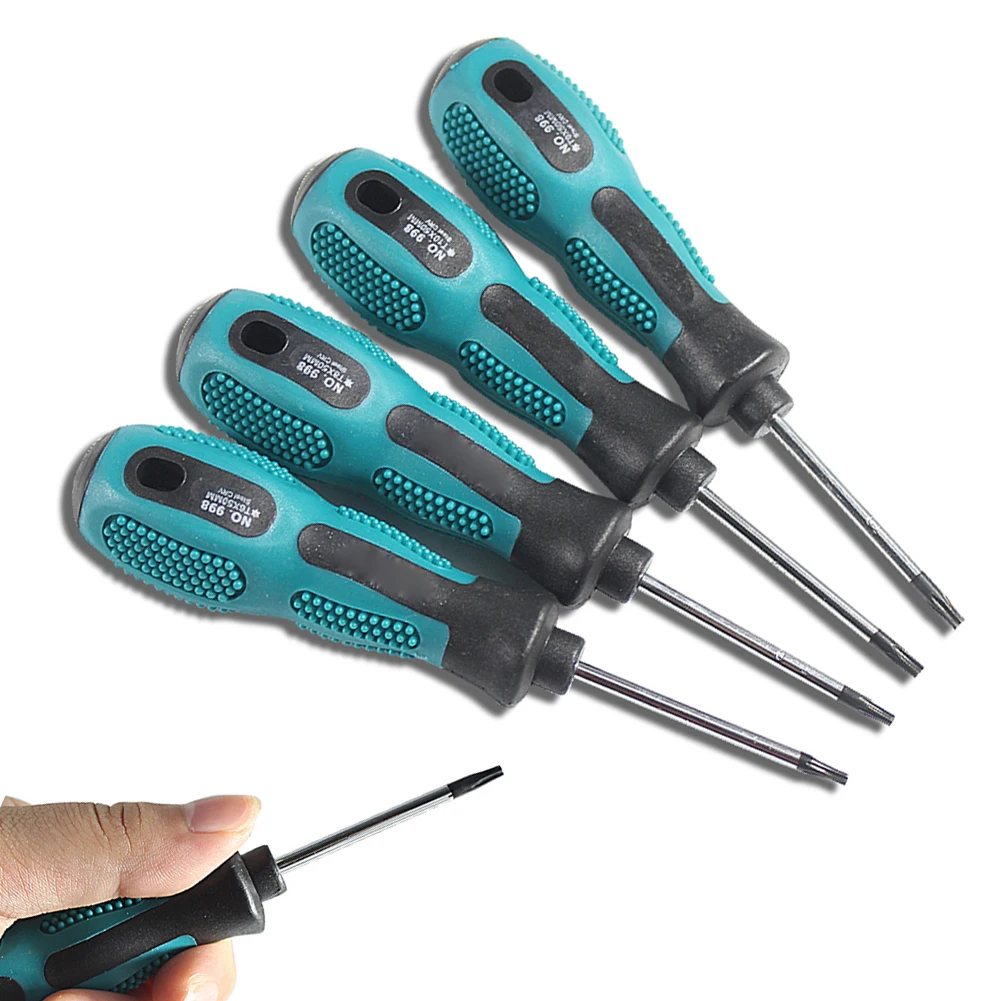 1pc Torx Screwdriver Magnetic Screwdriver Anti-Slip Handle Security Insulated Screwdrivers Screw DriverHand Repaire Tools T6-T10