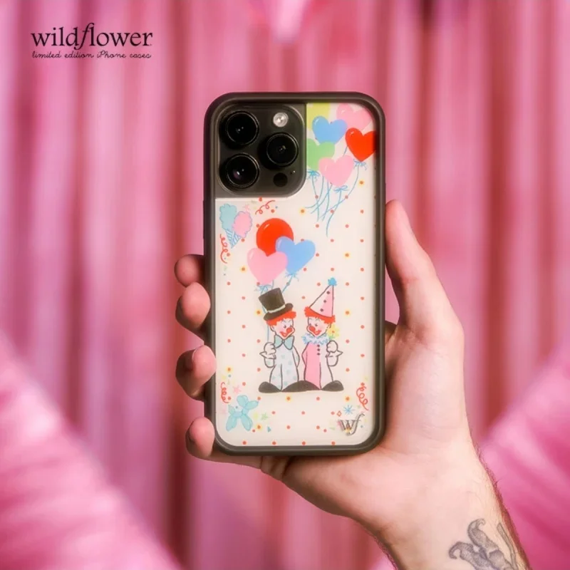 حافظة هاتف Wildflower Clown Sturniolo Nicks لهاتف iPhone 16 15 14 13 12 17 Pro Max Plus Air 17promax غطاء حفلة السيرك المهرج WF