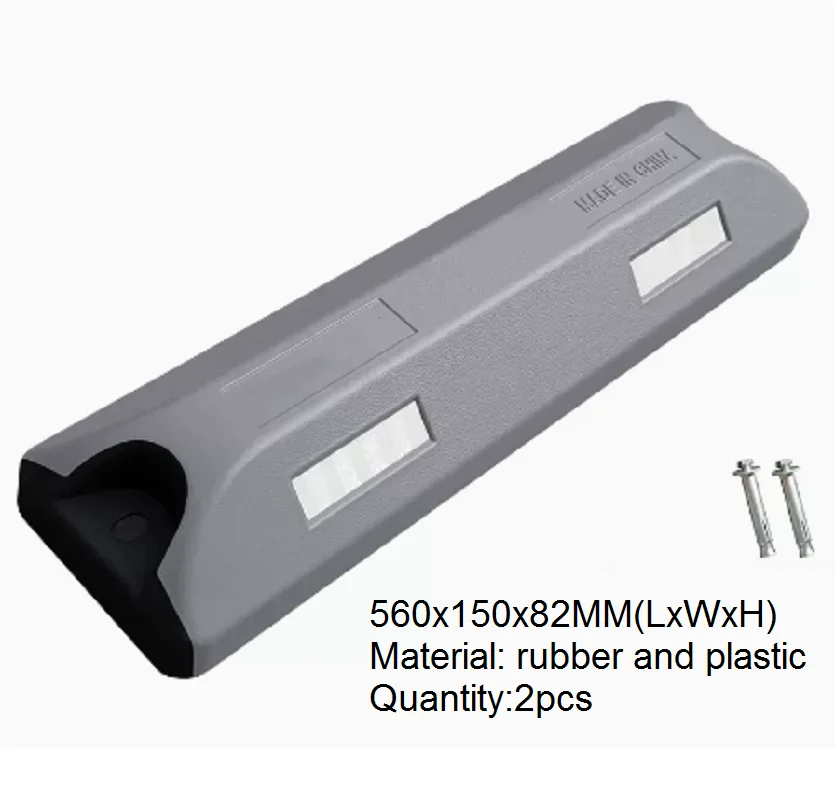 

2pcs/1 pair Rubber and plastic positioner parking space guard car parking wheel stop tire rubber stop