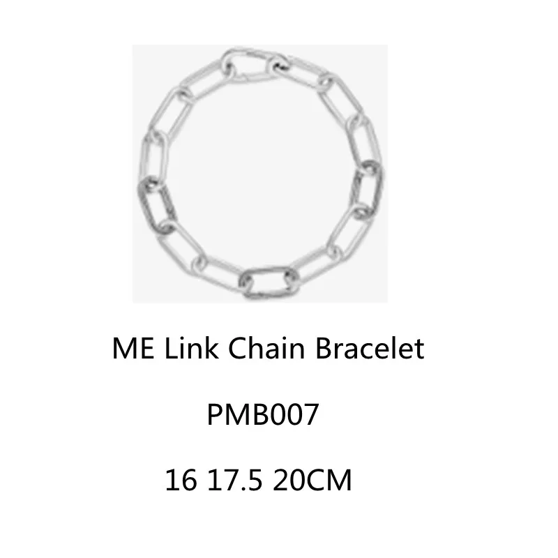 New Collection ME Link Chain Bracelet Fits 925 Beads Silver Bracelets For DIY Woman Fashion Bracelets For Jewelry Making