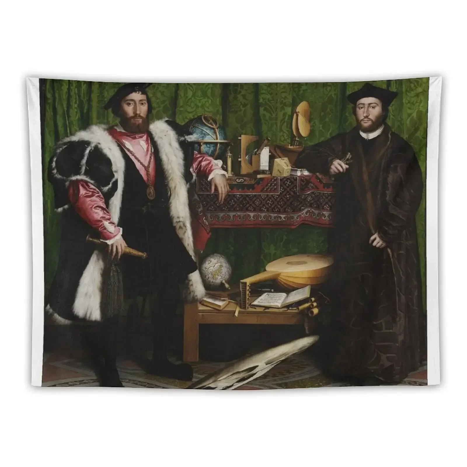 

Hans Holbein the Younger - The Ambassadors Tapestry For Bedroom Nordic Home Decor Wall Tapestries Tapestry