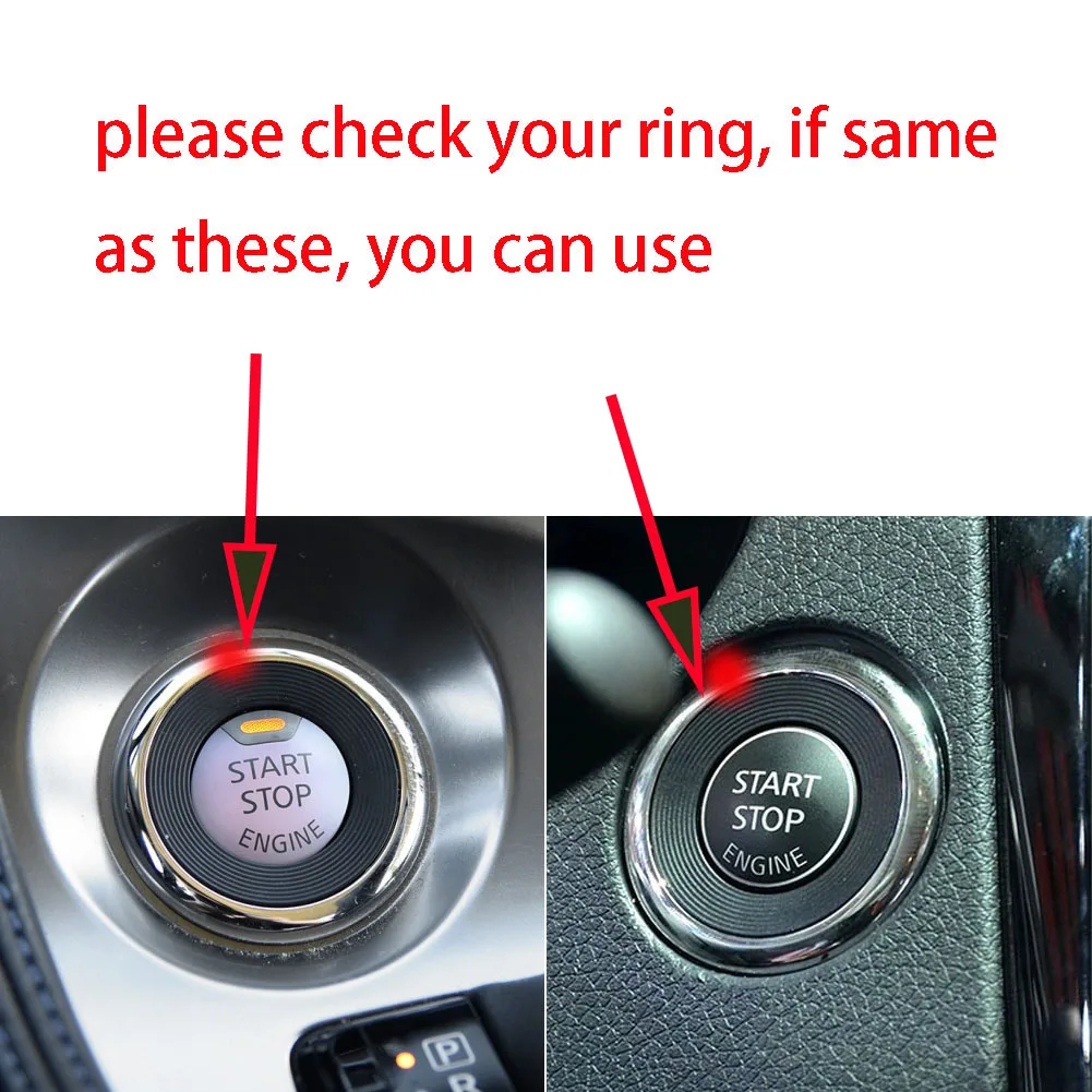 Car Engine Start Stop Decoration Ring Sticker For Nissan Qashqai J11 Lafesta Murano X-Trail etc Cima Auto Accessories