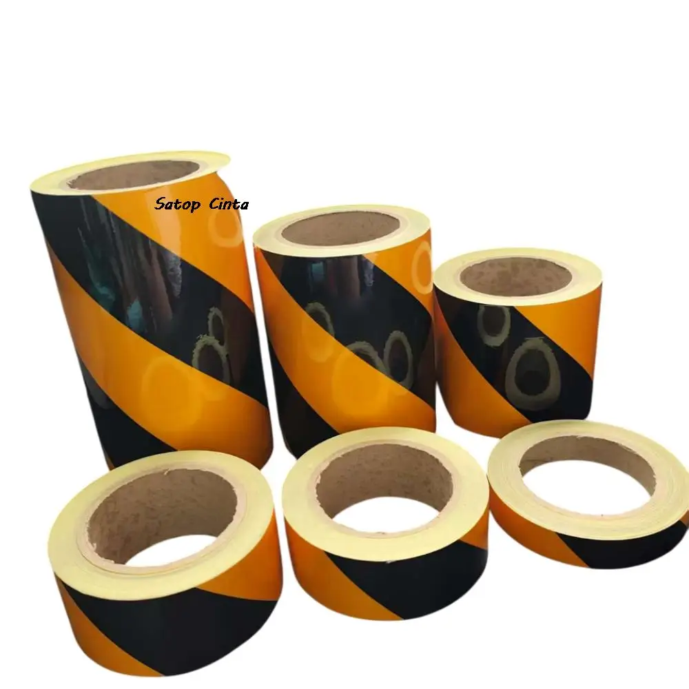 5cm/10cm/15cm/20cm*5M Advertisement Yellow-Black Twill Reflective Tape Waterproof Adhesive Sticker Warning Reflector For Vehicle