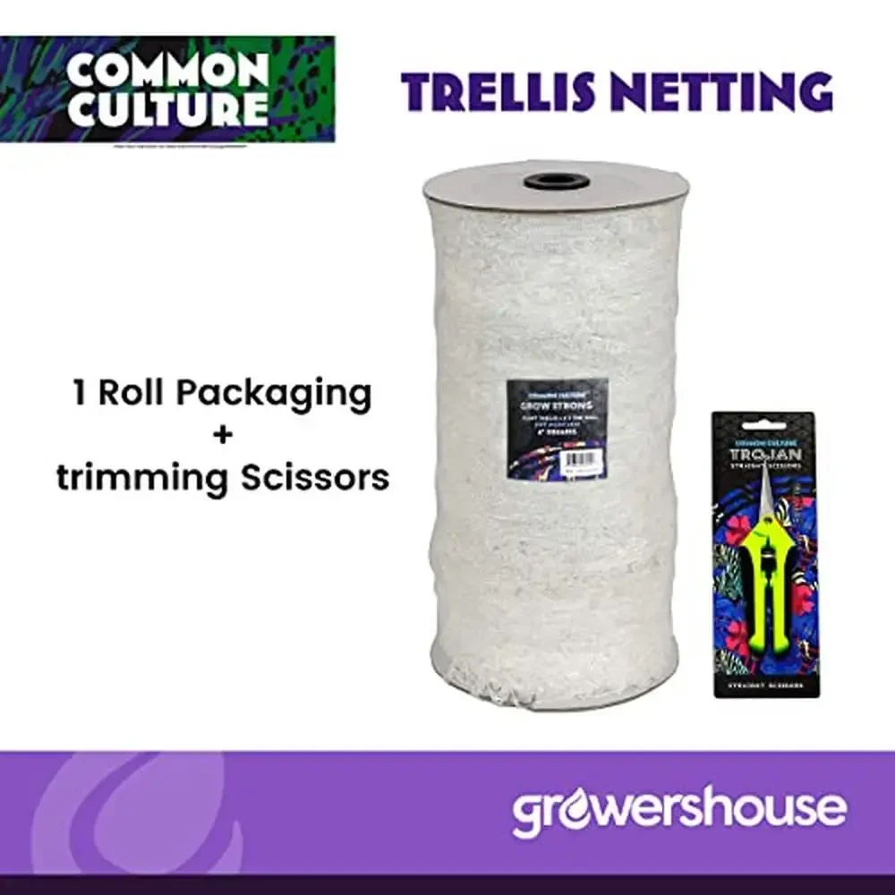 Heavy-Duty Soft Mesh Nylon Trellis Netting Roll 6.5 x 350 ft Garden Plants Scissors Included Durable & Chemical Resistant