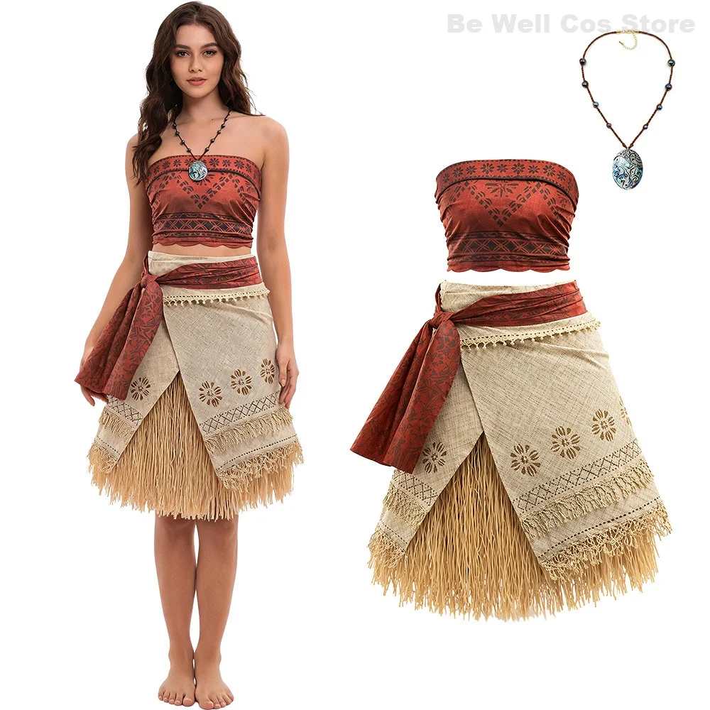 Disfraces de cosplay inspirados en Moana, vestido de Halloween para mujer, disfraz de personaje de película, traje elegante para fiesta temática de carnaval