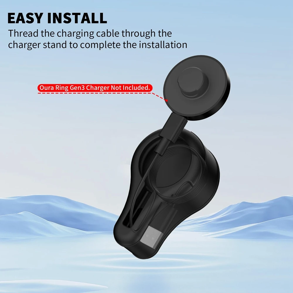 Funda protectora con soporte de carga de anillo inteligente, almacenamiento y antideslizante de silicona para Oura Ring3 6/7/8/9/10/11/12/13
