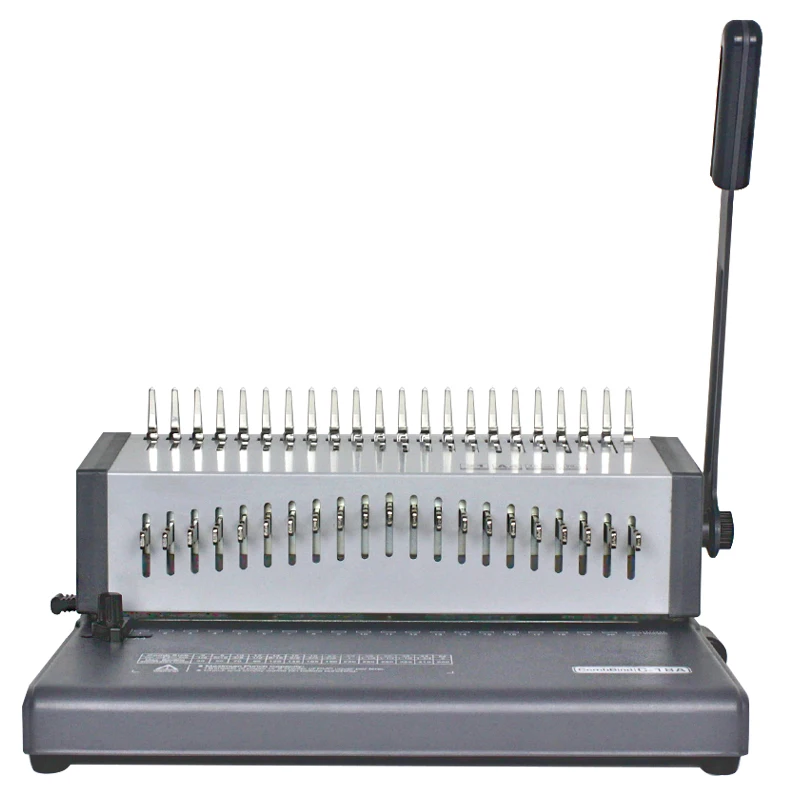 C18A Hole Punching Machine Manual Rubber Ring Clip Punching 21 Holes A3 A4 Paper Document 18 Sheets Capacity