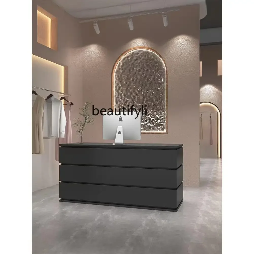 Front desk shopping guide consultation welcome desk checkout page simple clothing beauty shop health center reception