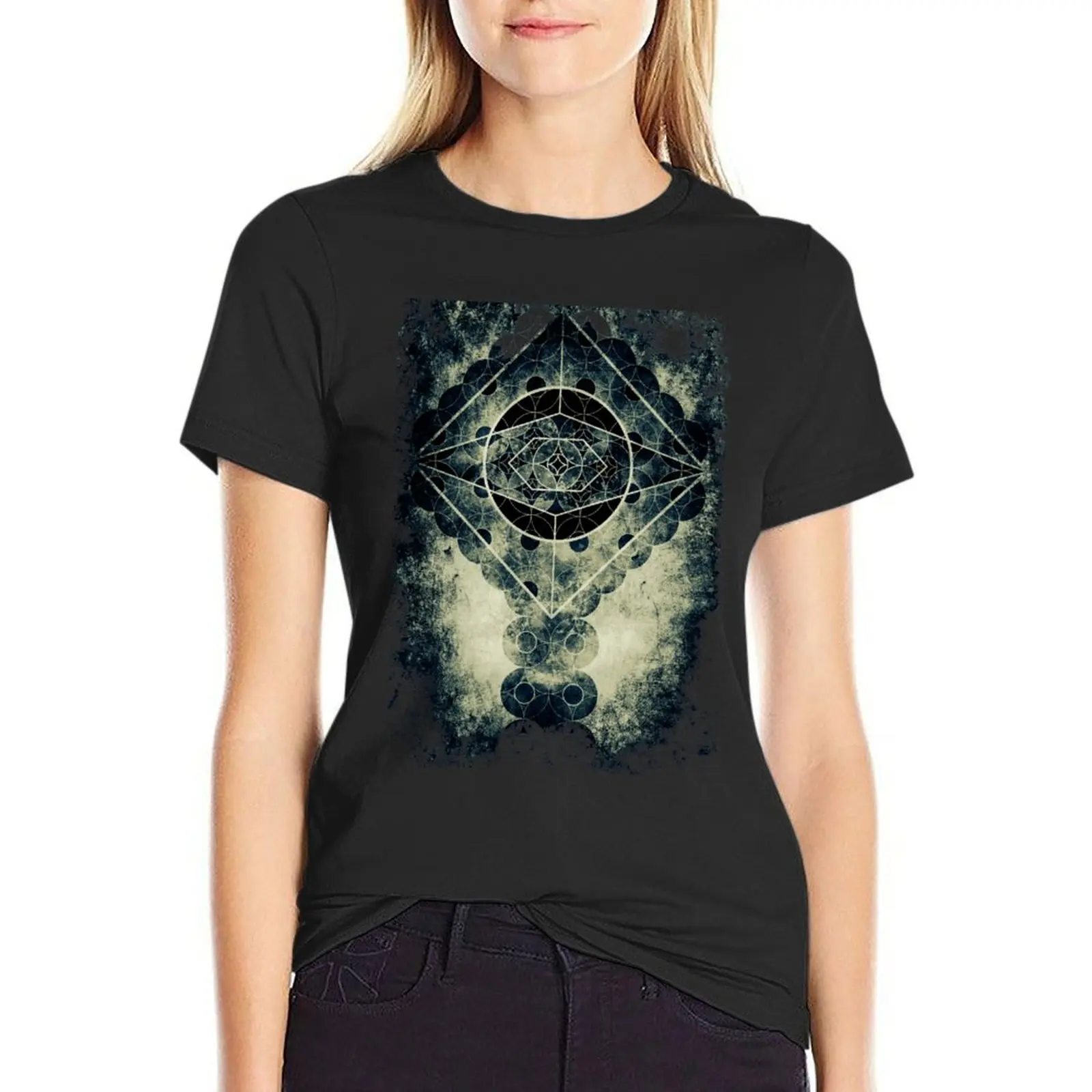 The eye of Saturn T-Shirt blanks quick drying blacks t-shirt dress for Women plus size sexy