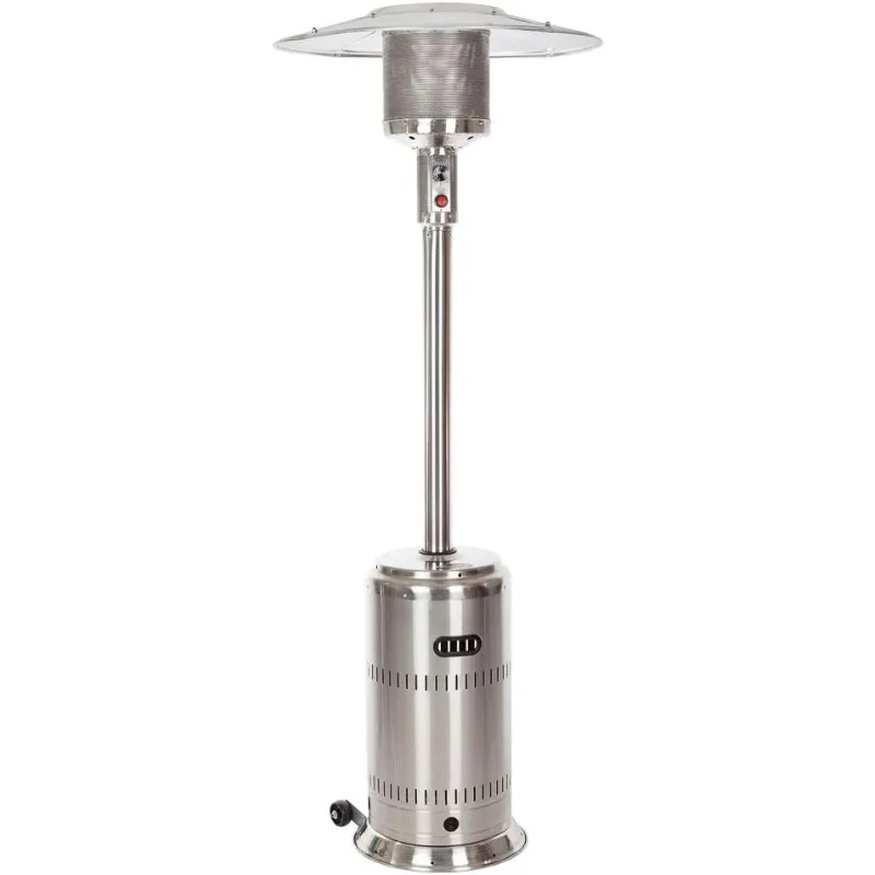 Fire Sense 01775 Performance Series Patio Heater With Wheels 50,000 BTU Output Electronic Ignition System Portable Outdoor