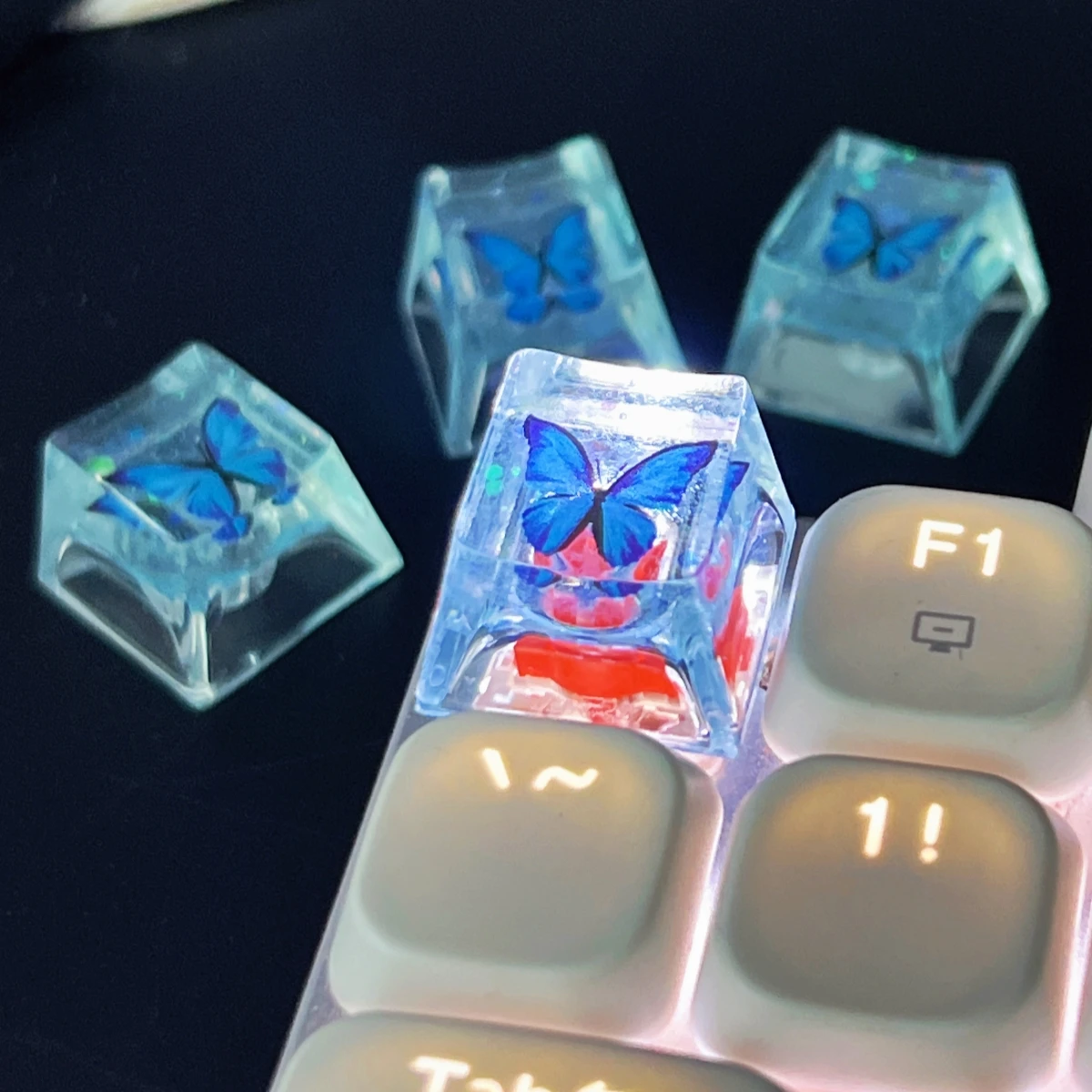 

Полупрозрачные колпачки для клавиш-бабочек, механические колпачки для клавиатуры с перекрестной осью