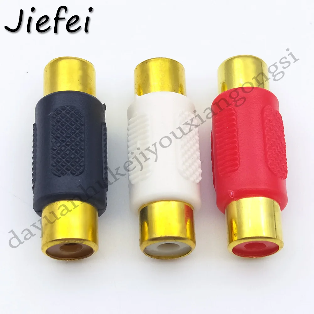 100pcs GOLD RCA Phono Coupler Female to Female Audio Video Connector