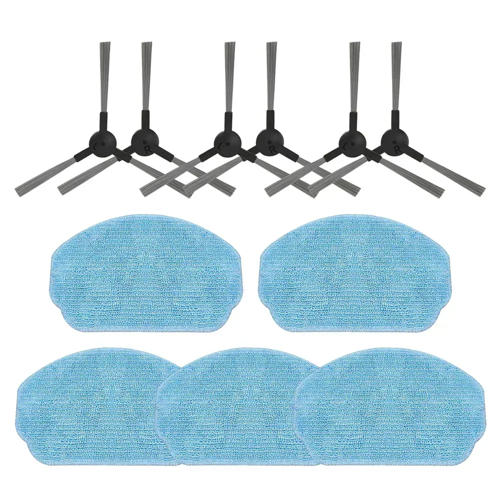 

Vacuum Cleaner Side Brush Mop Kit 11Pcs/Set ABS+Nylon+Cloth Accessories Easy To Install Parts Replacement Brand New