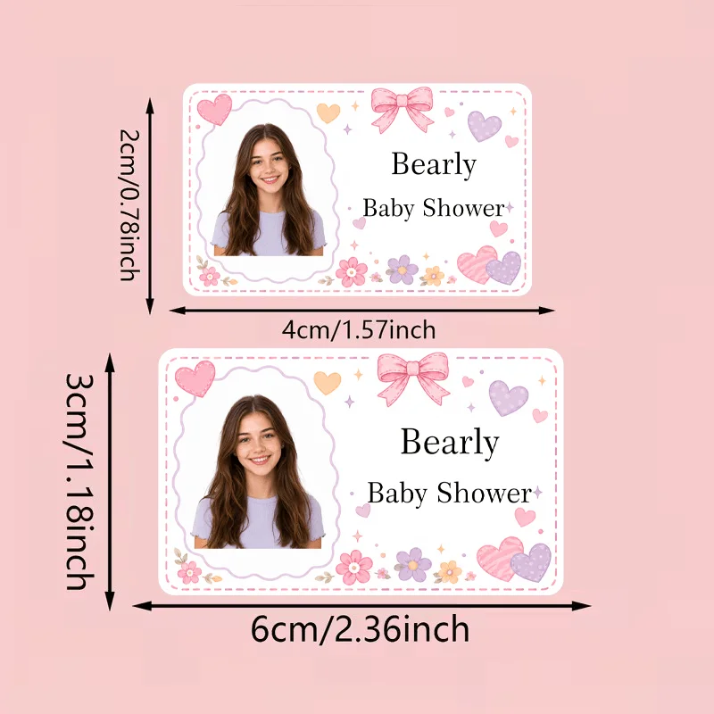 Customized Back-To-School Photo Name Stickers Customized Square Half-Portrait Photo Labels Personalized Labels for Schools, Offices, Water Bottles, Pencils - Non-Curling Adhesive Waterproof Name Tags School Classroom Backpacks Luggage Back-To-School Gift for Son or Daughter