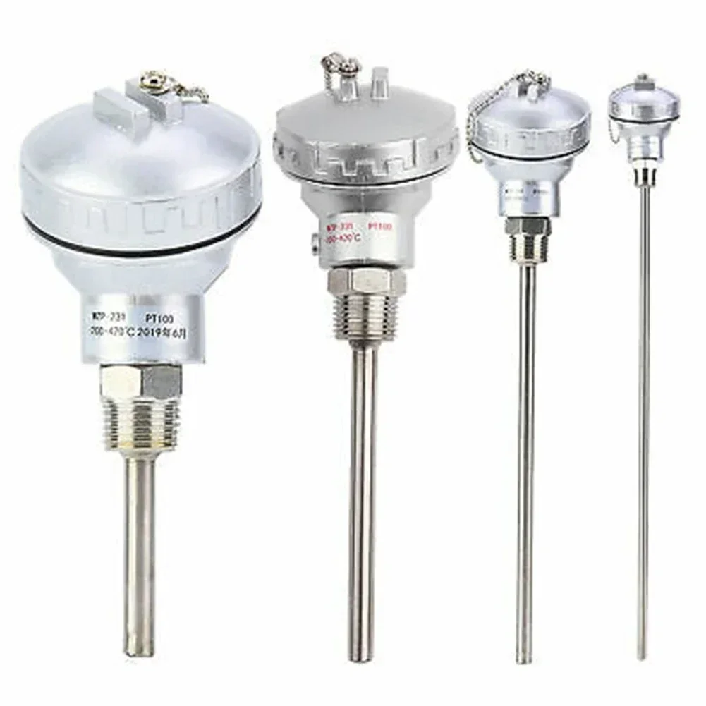 Imagem -05 - Sonda Sensor de Temperatura Rtd Pt100 Cabeça Terminal de Termopar com Rosca Npt de Cabeças 50 100 150 200 250 300 400 mm para Controlador