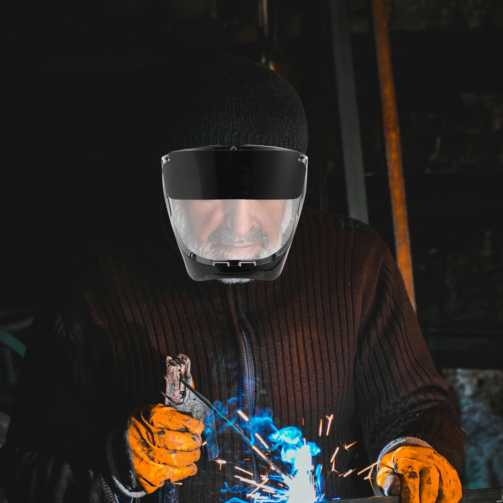 

Welding Mask Auto Darkening Faces Shield PET Clear Vision Cutting Torch Glasses Full Face Dust Protector Welding Goggles Plastic