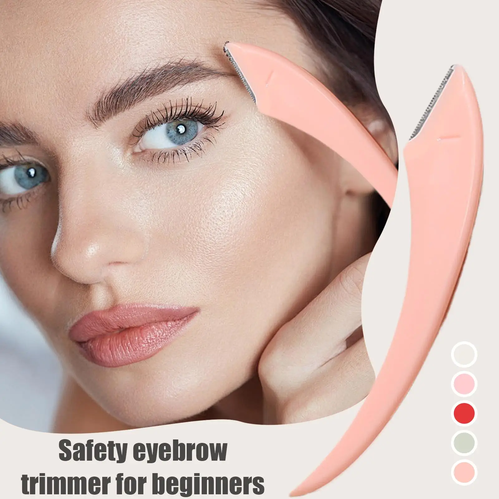 Eye Brow Trimmer 5-Piece Safety Eyebrow Trimmer for Women Reusable Grooming Shaper Makeup Tools for Home Daily Office Girls Teen