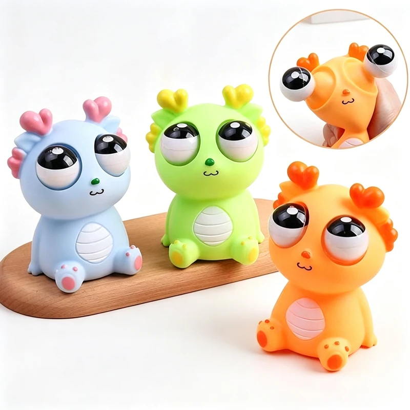 Creative Pop-up Big Eye Dragon Sensory Decompression Eye Dragon Dinosaur Squeeze Gazes To Vent Funny Stress Relief Toy