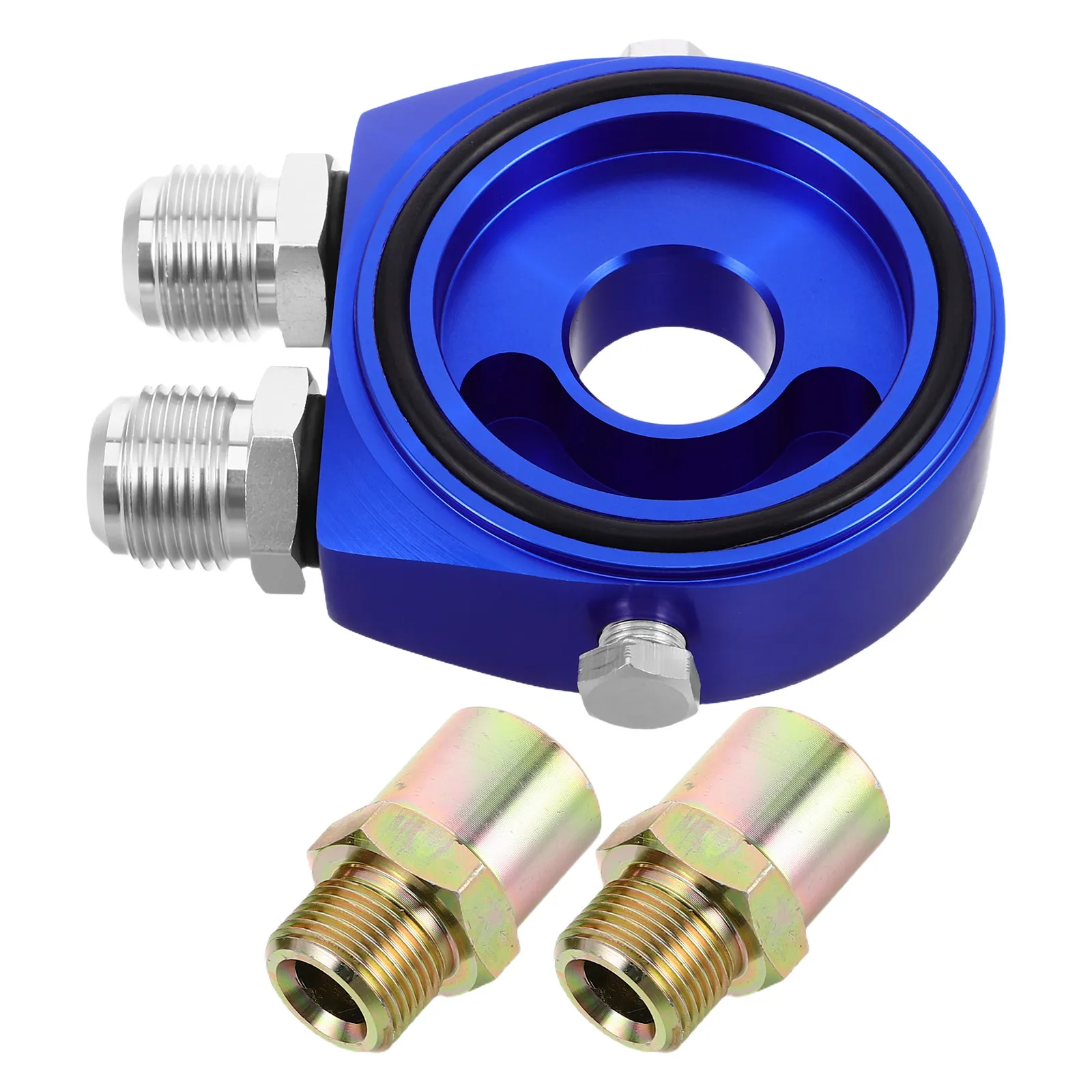 Robust Oil Cooler Adapter Sandwich Plate for Engine and Transmission Cooling Easy Install Car Modification Oil Cooler Kit