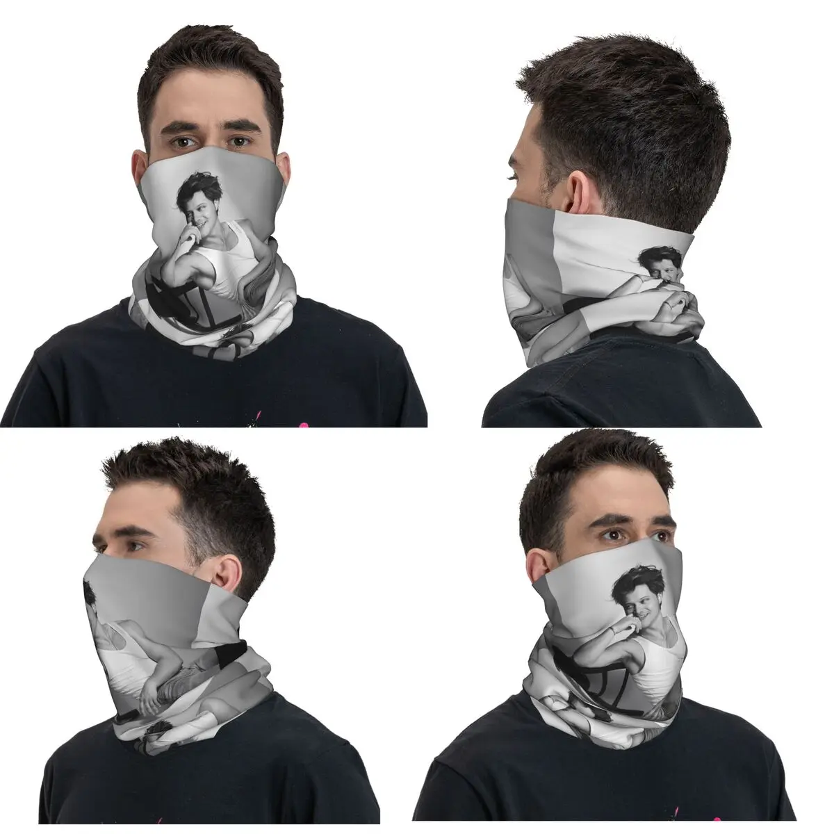 

Мягкая бандана-накидка на шею с принтом Руди Панкоу и Дж. Дж. Мейбанка, теплый велосипедный шарф, унисекс, для взрослых, зимний