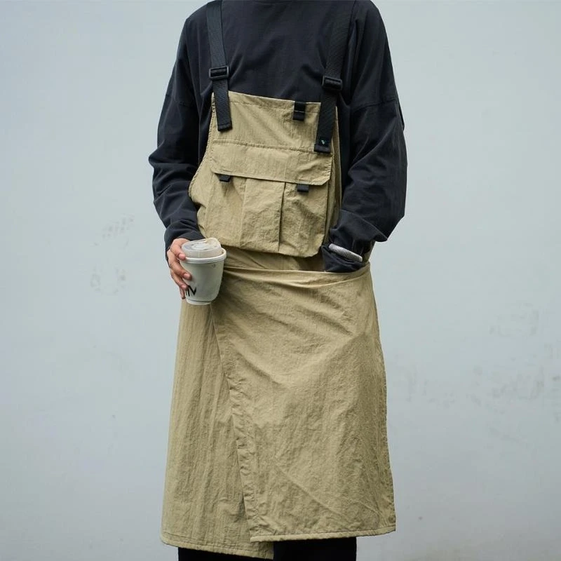 

Floral apron split ends, camping catering, coffee function wind, former Virgos designer, personalized work clothes