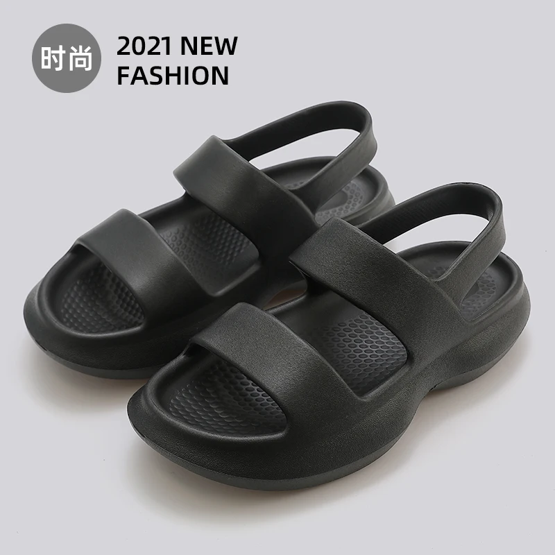 Summer  Women  Men Thick Platform Slippers Beach Eva Flip Flops Soft Sole Slide Sandal Leisure Men Ladies Indoor Anti-slip Shoes