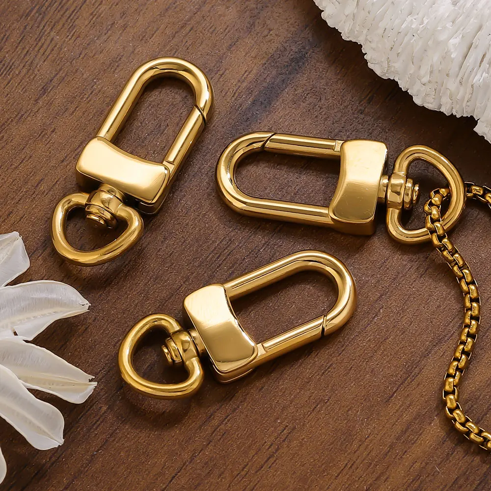 

Stainless Steel Heart Snap Lobster Clasp Hooks Gold Bags Keychains Clasp Jewelry Making Accessories for Diy Bracelet Materials