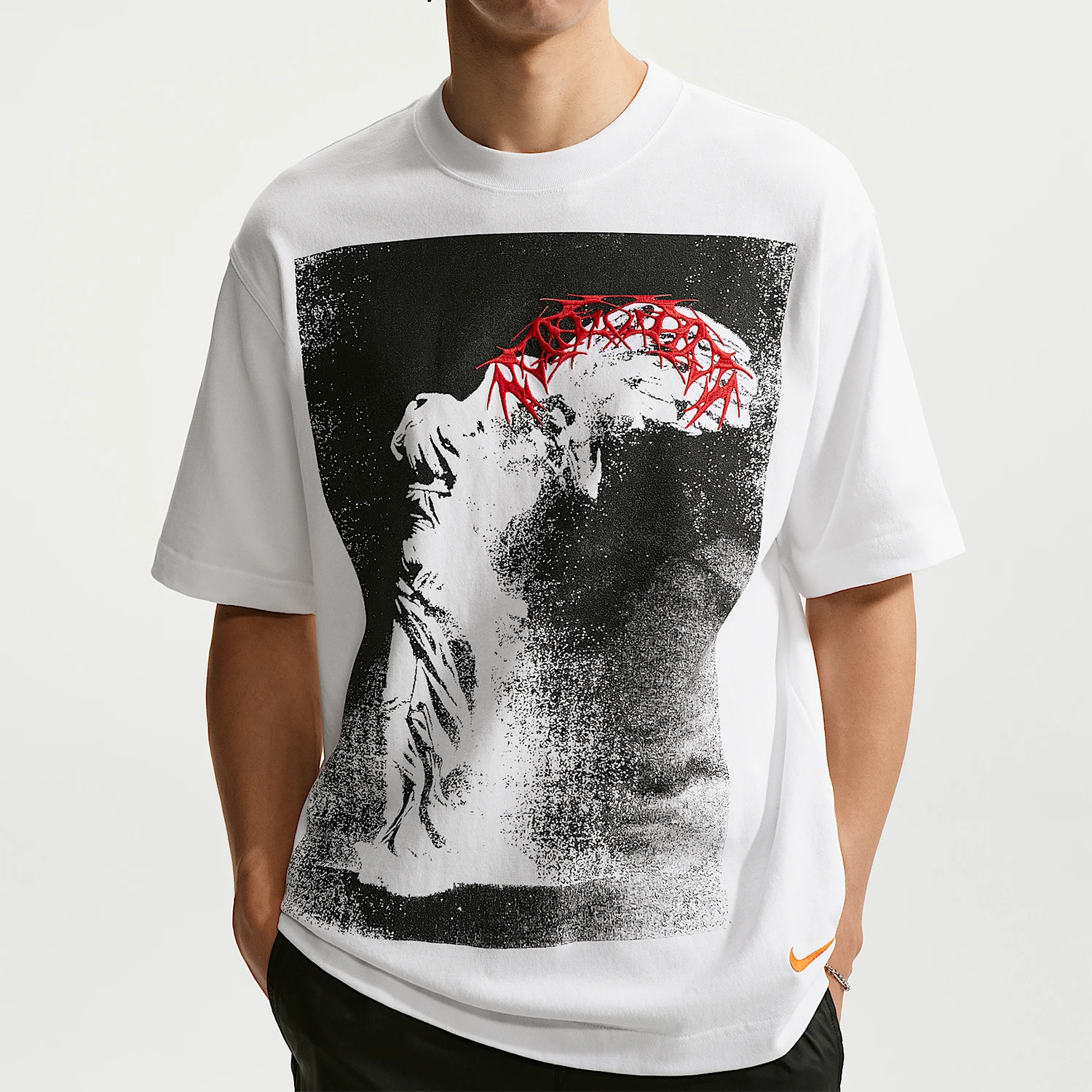 Nike genuine men's round neck simple breathable pullover fashionable short sleeved T-shirt IQ5863-100