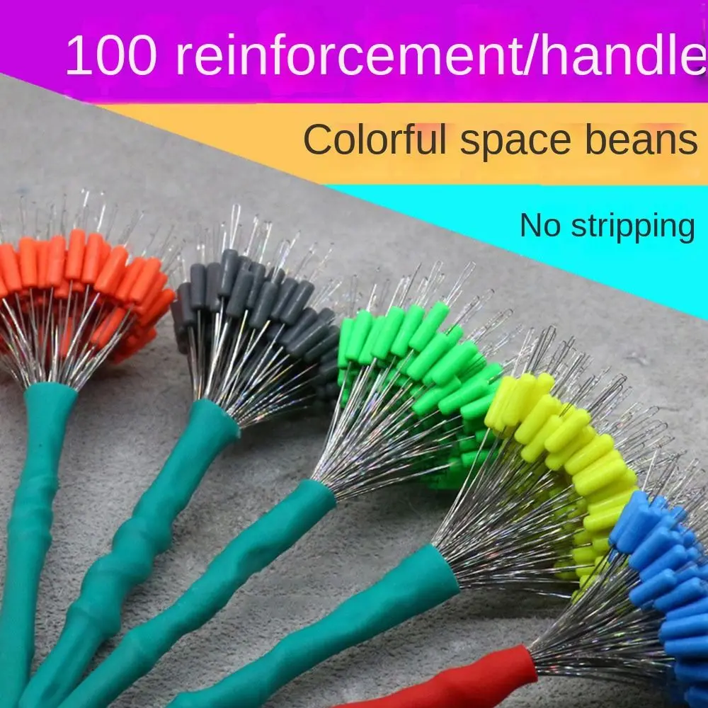 200 قطعة من ملحقات أدوات صيد الأسماك، سدادة بوبر، مستلزمات صيد الأسماك، فاصوليا مطاطية شفافة، فاصوليا الفضاء العائمة الناعمة #4