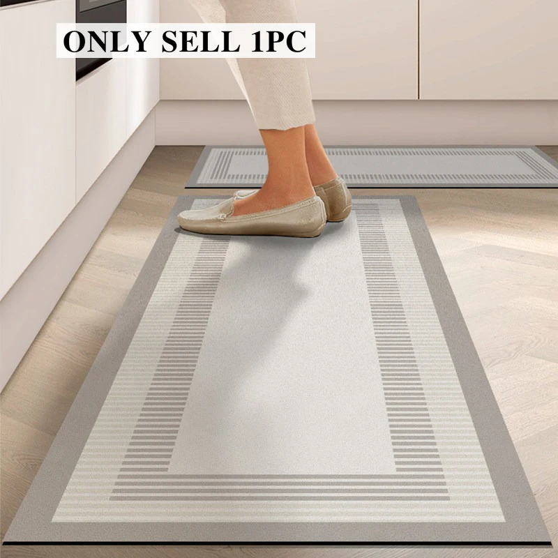 Carpet for Kitchen Water-absorbing Non-slip Floor Mat Long Diatom Mud Mats Modern Style Home Decoration Rug Alfombras De Cocina