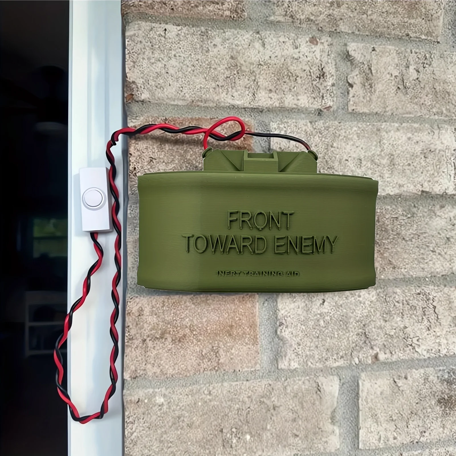 2 Sets Doorbell Sign for Joke Gag Pranks Gift Front Toward Enemy Fake Mine Wire Prop Replicant Do Not Knock Disturb