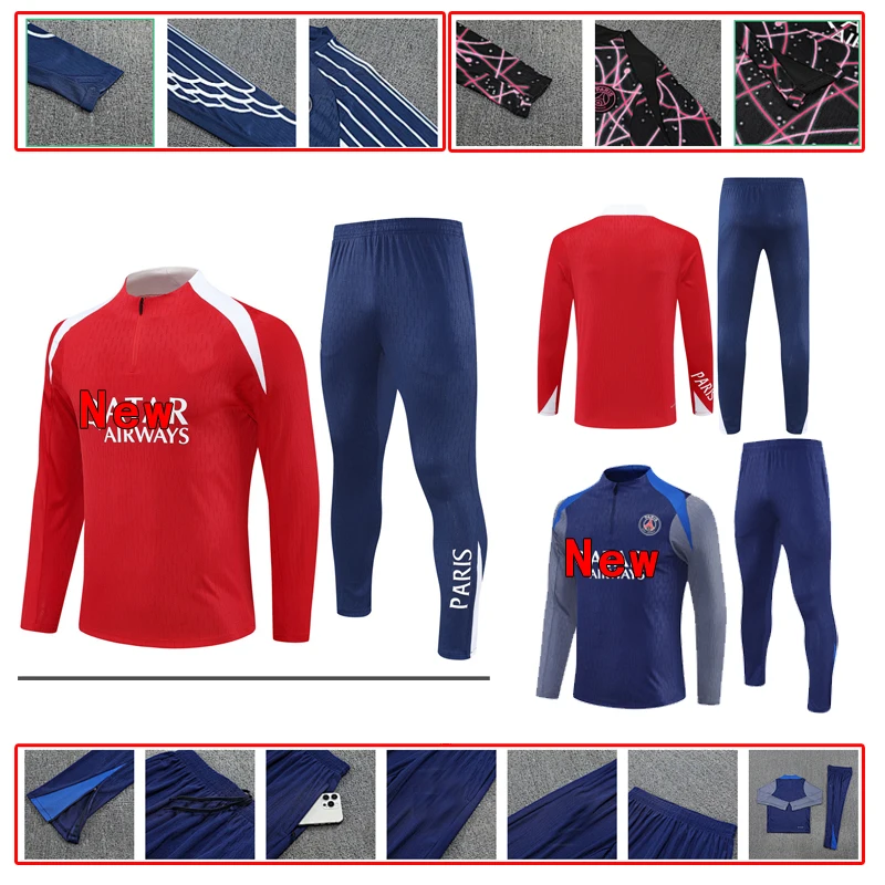نمط مخصص 25 26 باريس طقم أطفال للكبار المنزل بعيدا 2025 2026 psgEs بدلة تدريب مخصصة #1