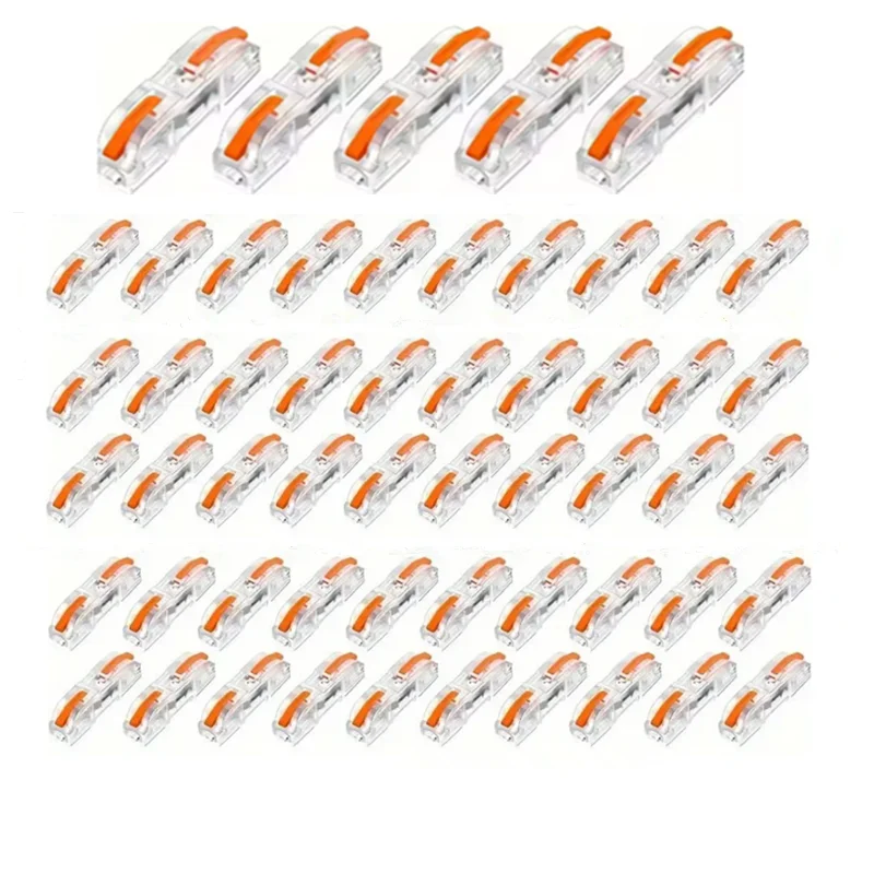 20/34/50PCS Transparent Quick-Lever Wire Connectors Push-In Universal Compact Junction Set Household Electrical Connect Terminal