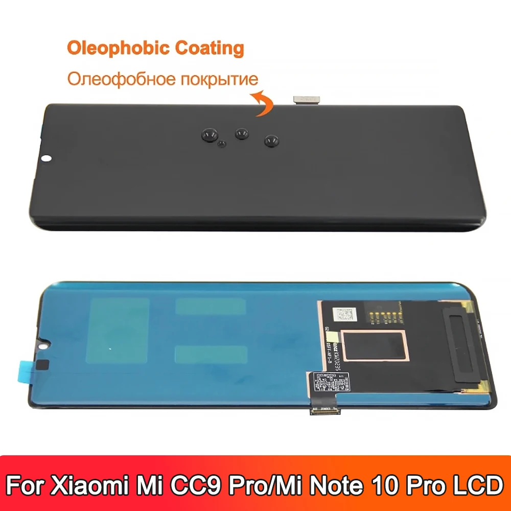 Display CC9 Pro da 6.47 "con cornicione, per Xiaomi Mi Note 10 Pro Display Lcd Touch Screen Digitizer per schermo