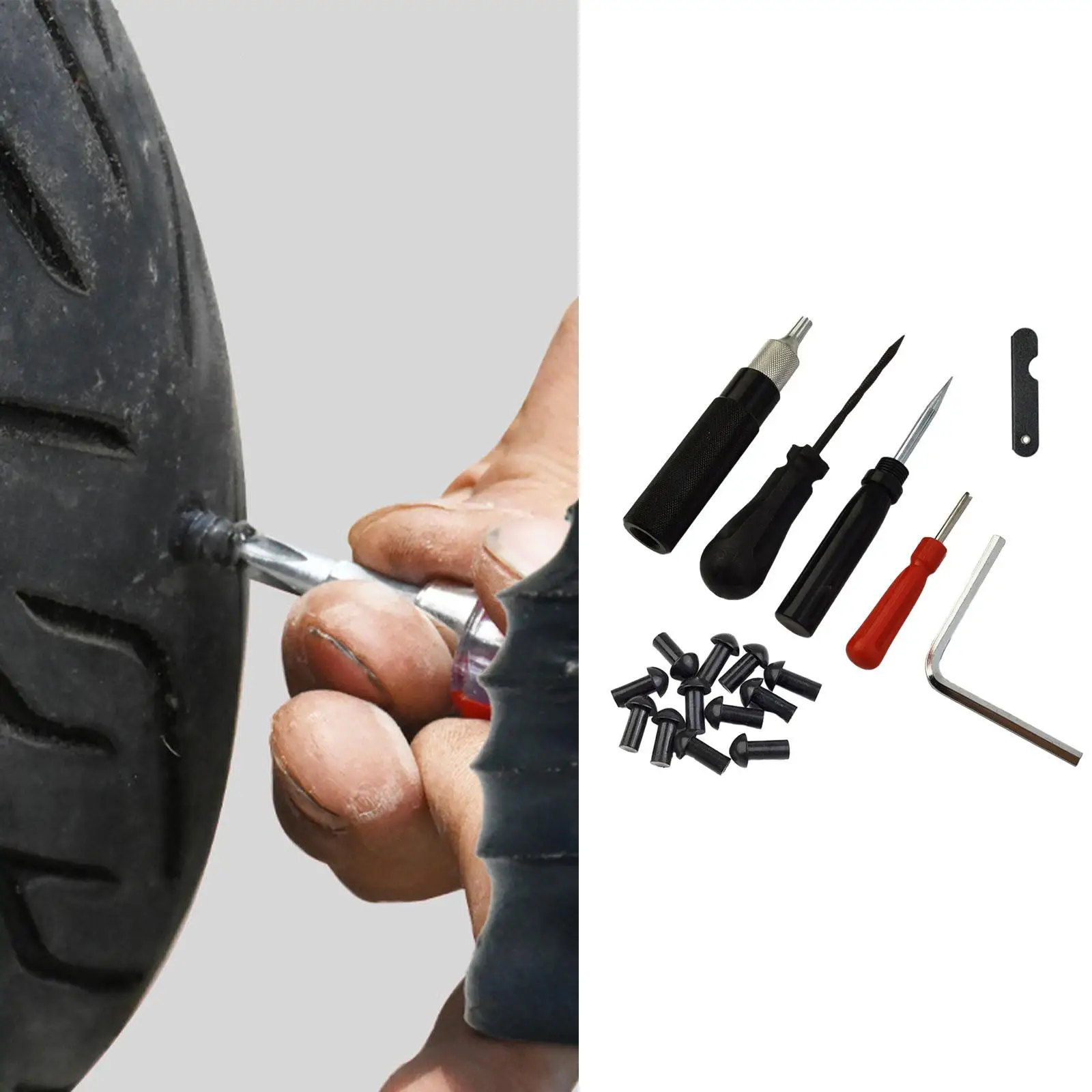 

Tire Repair Kit Practical Multifunctional Lightweight Compact Easy to Use