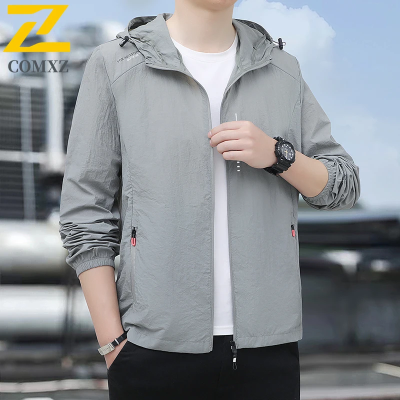

2025 Men Sunscreen Jacket Ultra Light Ice Silk Breathable UPF50 UV Resistant Cycling Skin Jacket Outdoor Camping Fishing Jacket