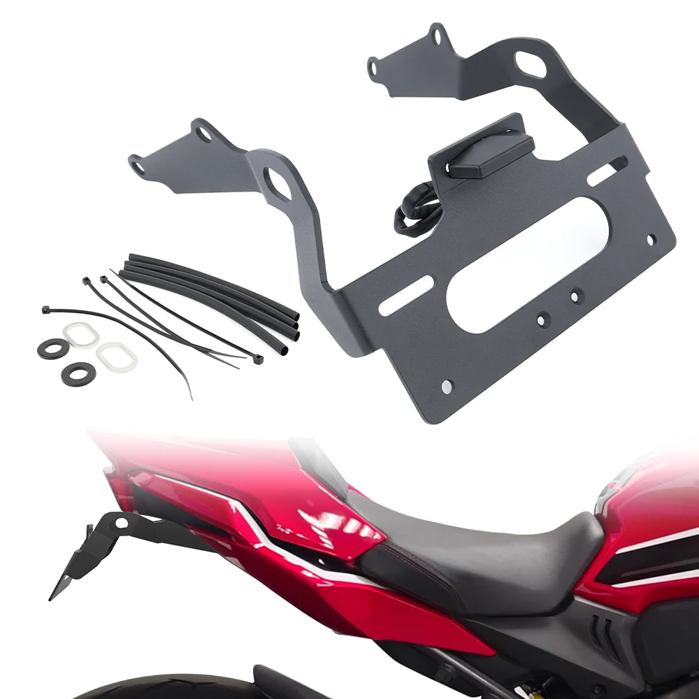 

For Honda CBR650R CB650R 2021-2025 CB1000 Hornet 2025 License Registration Plate Holder Bracket Rear Tail Tidy Fender Eliminator