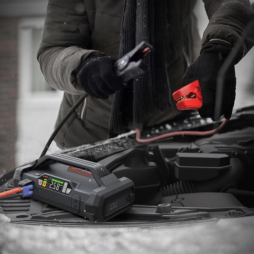 

JA300 Jump Starter with Air Compressor, 1500Amp 12V Portable Car Battery Booster Pack for Upto 7.0L Gas or 4.5L Diesel,Hot Sale