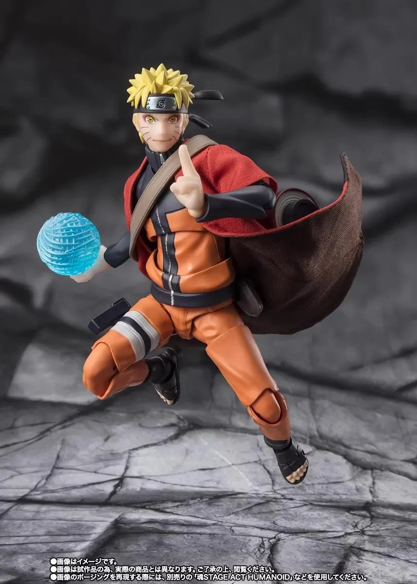 100% Oryginalny Bandai SH Figuarts SHF Naruto Uzumaki Figurki akcji Sage Mode Savior Of Konoha Model Toys Collection