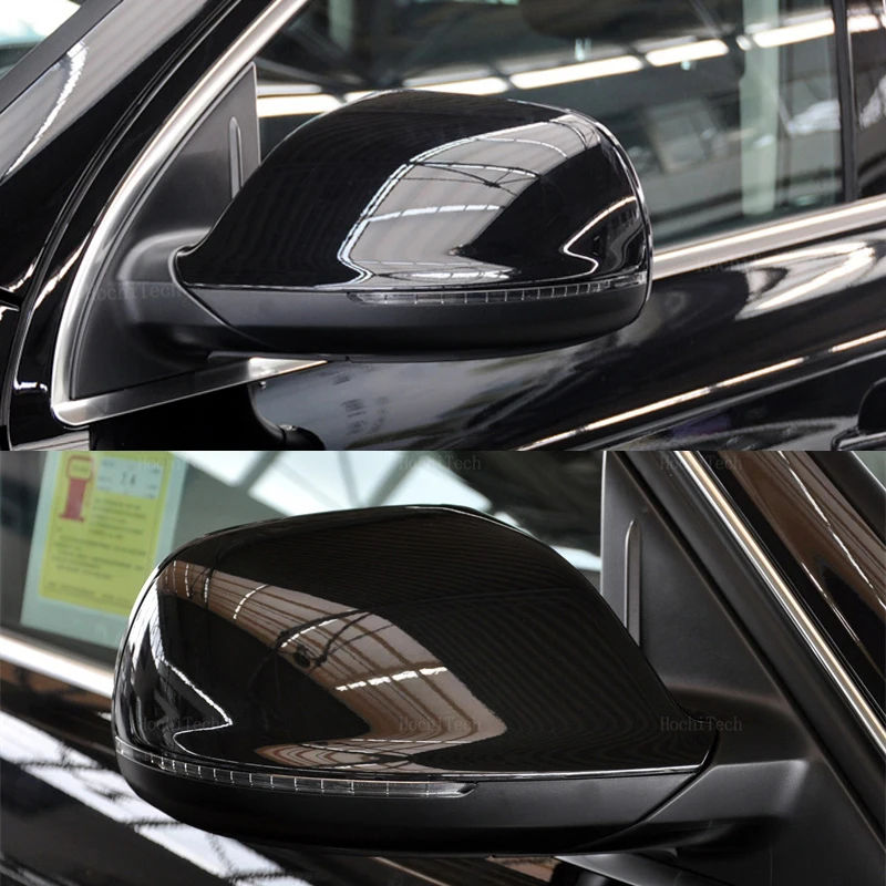 Black For Audi Q5 8R Q7 4L SQ5 Side Mirror Cover Caps 2009 2012 2013 2014 2015 2016 door wing rearview replace glossy shell case