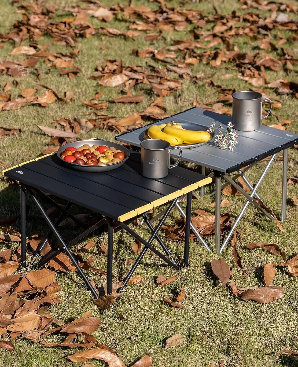 Ultralight Compact Camping Folding Table with Carry Bag (Reinforced Black - S)