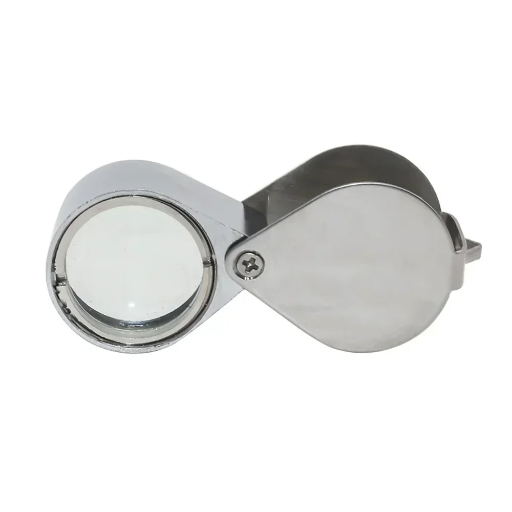 Jewelry Eye Folding Loupe Diamond Metal Magnifying Glass Jewelers Glass Jewellery Tool Glass Lens Triplet Magnifying Jewelry