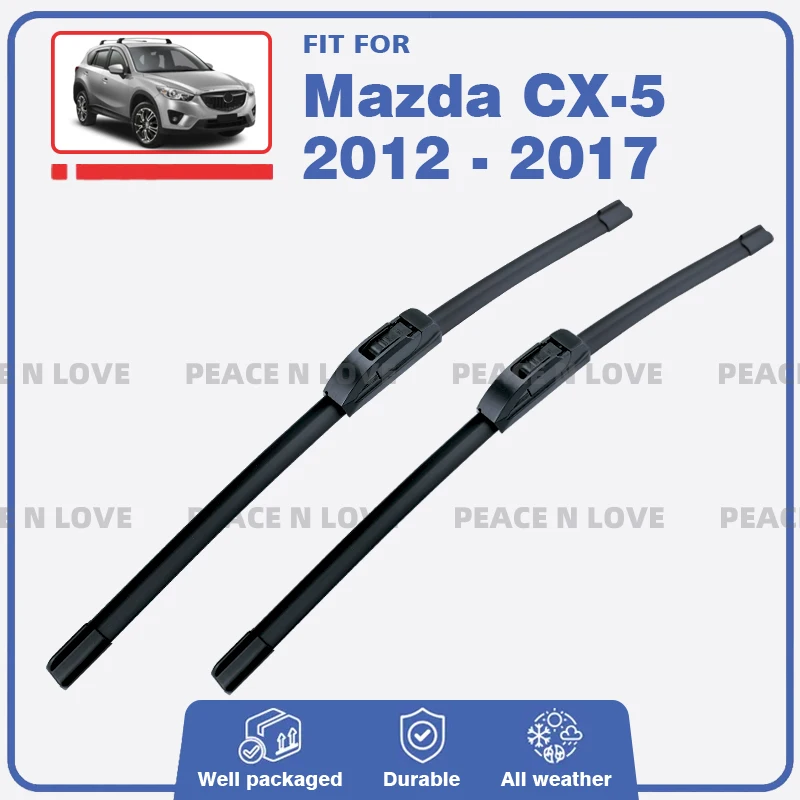 

Car Front Wiper Blades Set For Mazda CX5 CX-5 MK1 2012 2013 2014 2015 2016 2017 Windshield Windscreen Window Auto Accessories