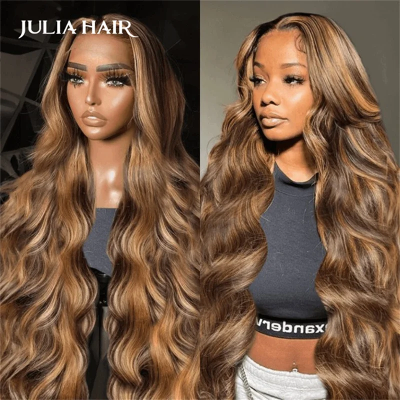 Julia Hair Bye Bye Knots Honey Blonde Glueless Wig Ready To Wear Body Wave Lace Front Human Hair Wig Pre Plucked Pre Bleached