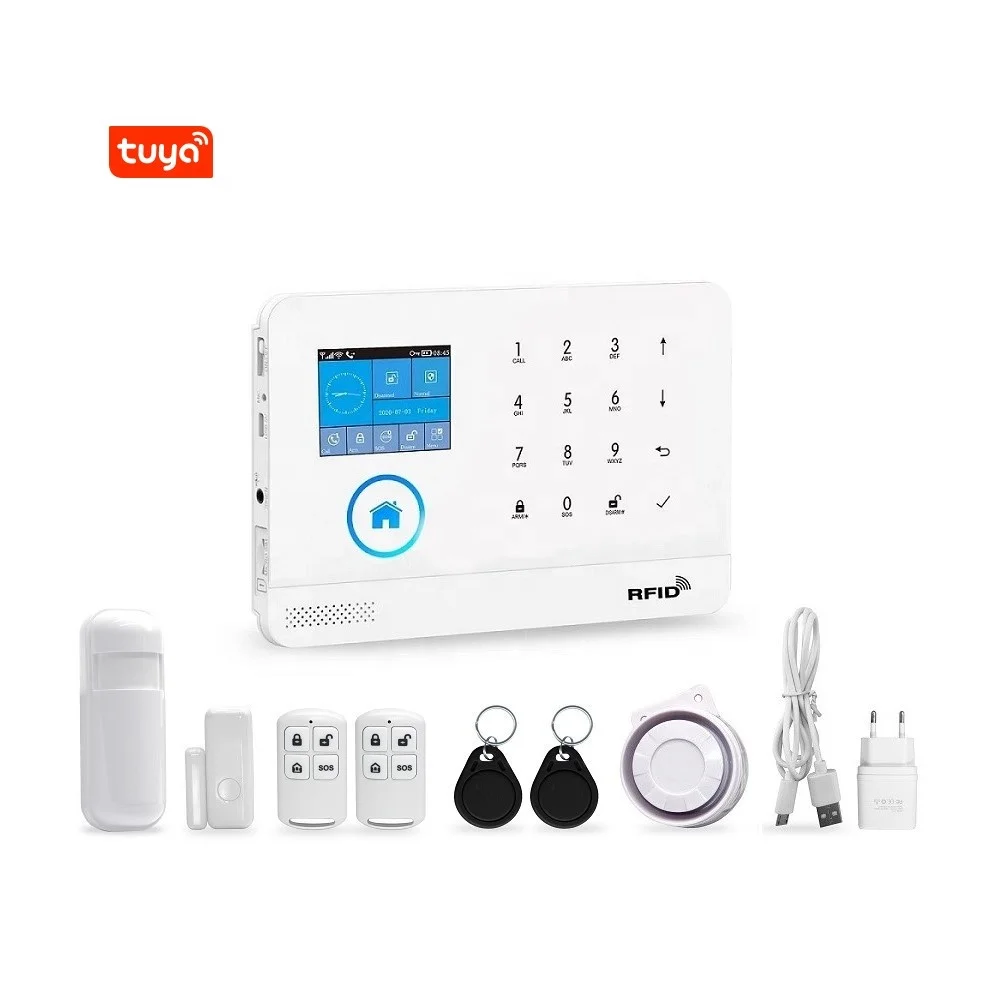 China Manufacturer Wifi GPRS Wireless LCD Display Home Security Intrusion GSM Alarm Kit Devices